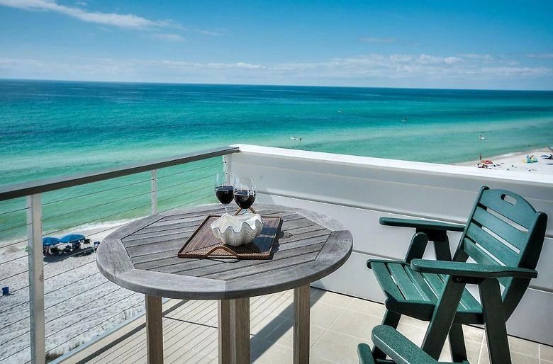 Beachfront balcony with ocean view